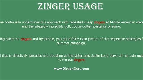 zinger meaning